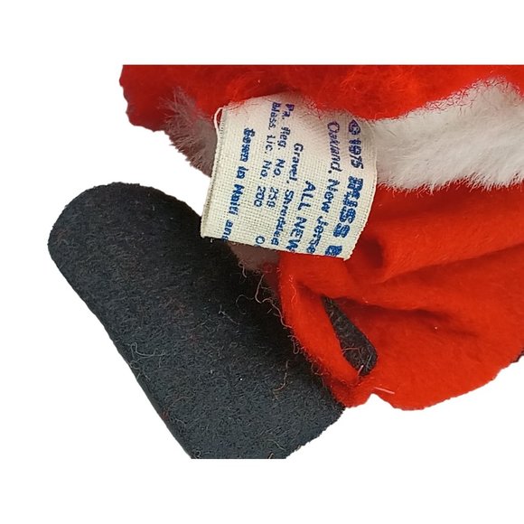 Vintage Santa Claus Shelf Sitter Christmas Plush by Russ Berrie & Co 1975 Felt L - Picture 6 of 7